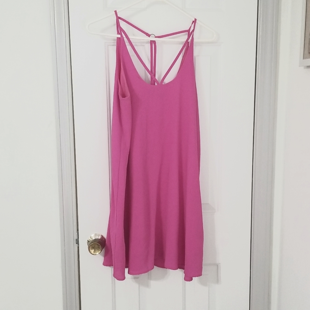 Hot Pink Slip Dress